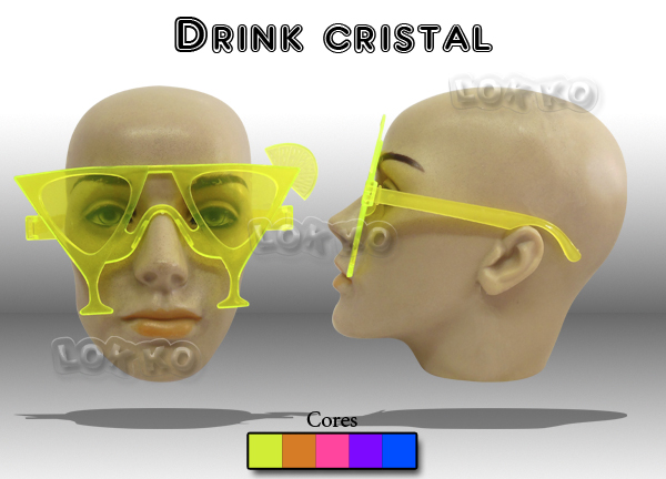 Óculos de festa drink cristal